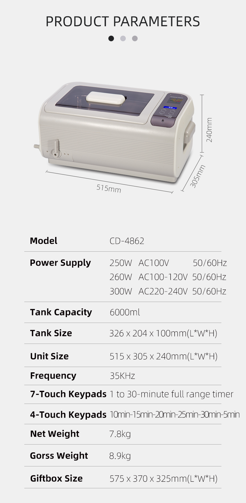 التراسونیک 6 لیتری Codyson مدل CD4862